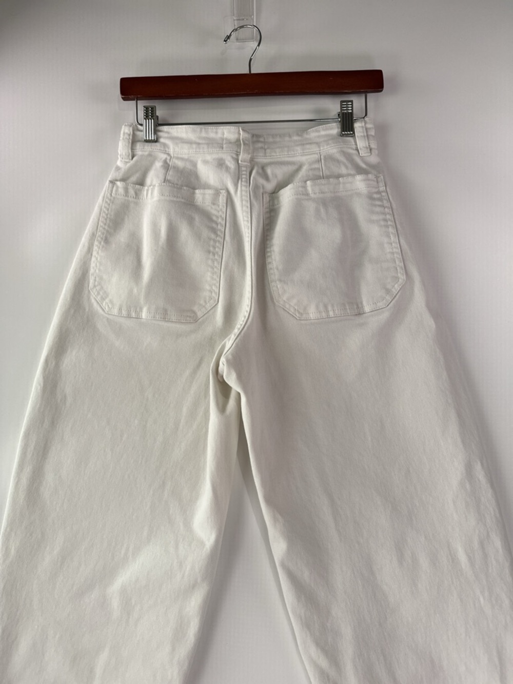 Everlane Utility Barrel Pant High Rise Cropped Organic Cotton Bone White Size 2 - Picture 4 of 11